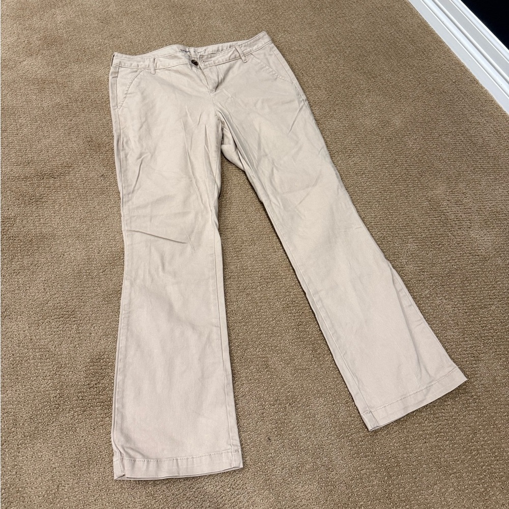 Old Navy Light Tan Boot-Cut Pants